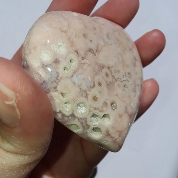 Flower Agate Heart - Picture 2 of 4